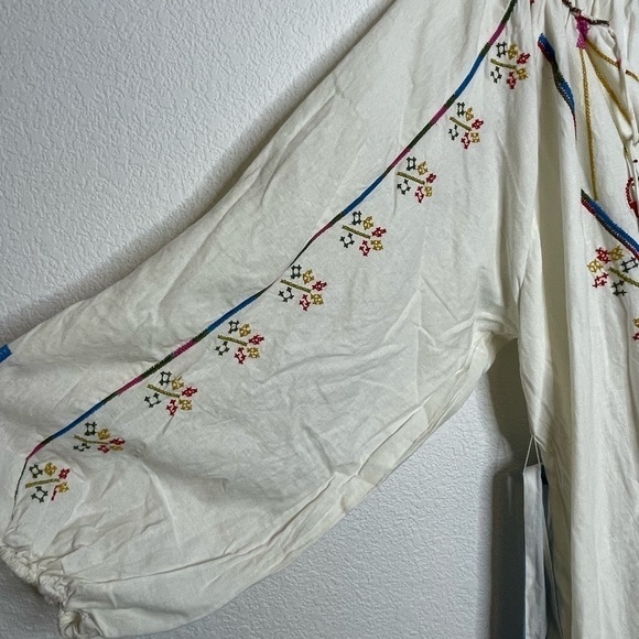 Farm Rio dress maxi embroidered Macaw white NWT sz XL - Picture 6 of 12